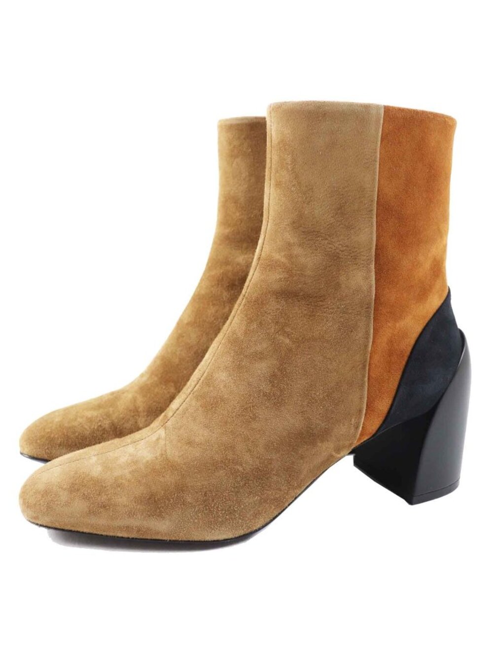 Hermes BR Blue Suede Leather Short Boots Multi